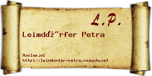 Leimdörfer Petra névjegykártya